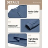 image:imageCOOFANDY Mens Henley TShirts Long Sleeve Casual Cotton Pullover ShirtBlue