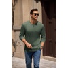 image:imageCOOFANDY Mens Henley TShirts Long Sleeve Casual Cotton Pullover ShirtGreen