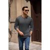 image:imageCOOFANDY Mens Henley TShirts Long Sleeve Casual Cotton Pullover ShirtHeater Grey