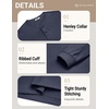 image:imageCOOFANDY Mens Henley TShirts Long Sleeve Casual Cotton Pullover ShirtNavy Blue