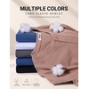 image:imageCOOFANDY Mens Henley TShirts Long Sleeve Casual Cotton Pullover ShirtRed