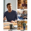 image:imageCOOFANDY Mens Henley TShirts Long Sleeve Casual Cotton Pullover ShirtRed