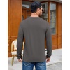 image:imageCOOFANDY Mens Henley TShirts Long Sleeve Casual Pullover Shirt Basic TopsDark Grey