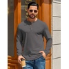 image:imageCOOFANDY Mens Henley TShirts Long Sleeve Casual Pullover Shirt Basic TopsDark Grey