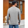 image:imageCOOFANDY Mens Henley TShirts Long Sleeve Casual Pullover Shirt Basic TopsLight Grey