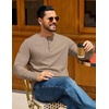 image:imageCOOFANDY Mens Henley TShirts Long Sleeve Casual Pullover Shirt Basic TopsSesame