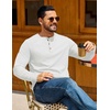 image:imageCOOFANDY Mens Henley TShirts Long Sleeve Casual Pullover Shirt Basic TopsWhite