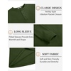 image:imageCOOFANDY Mens Henley TShirts Long Sleeve Pullover Shirt Casual Basic TeesArmy Green