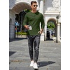 image:imageCOOFANDY Mens Henley TShirts Long Sleeve Pullover Shirt Casual Basic TeesArmy Green