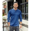image:imageCOOFANDY Mens Henley TShirts Long Sleeve Pullover Shirt Casual Basic TeesRoyal Blue