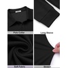 image:imageCOOFANDY Mens Knit Polo Shirt Long Sleeve Polo Sweaters Casual Golf ShirtsAblack