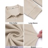 image:imageCOOFANDY Mens Knit Polo Shirt Long Sleeve Polo Sweaters Casual Golf ShirtsBeige