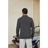 image:imageCOOFANDY Mens Knit Polo Shirt Long Sleeve Polo Sweaters Casual Golf ShirtsDark Grey