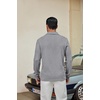 image:imageCOOFANDY Mens Knit Polo Shirt Long Sleeve Polo Sweaters Casual Golf ShirtsGrey