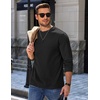 image:imageCOOFANDY Mens Long Sleeve Crew Neck T Shirts Cotton Pullover SweatshirtBlack