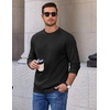 image:imageCOOFANDY Mens Long Sleeve Crew Neck T Shirts Cotton Pullover SweatshirtBlack