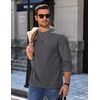 image:imageCOOFANDY Mens Long Sleeve Crew Neck T Shirts Cotton Pullover SweatshirtDark Grey