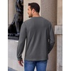 image:imageCOOFANDY Mens Long Sleeve Crew Neck T Shirts Cotton Pullover SweatshirtDark Grey