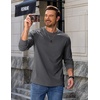 image:imageCOOFANDY Mens Long Sleeve Crew Neck T Shirts Cotton Pullover SweatshirtDark Grey
