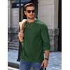 image:imageCOOFANDY Mens Long Sleeve Crew Neck T Shirts Cotton Pullover SweatshirtGreen