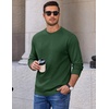image:imageCOOFANDY Mens Long Sleeve Crew Neck T Shirts Cotton Pullover SweatshirtGreen