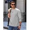 image:imageCOOFANDY Mens Long Sleeve Crew Neck T Shirts Cotton Pullover SweatshirtLight Grey