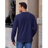 image:imageCOOFANDY Mens Long Sleeve Crew Neck T Shirts Cotton Pullover SweatshirtNavy