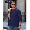 image:imageCOOFANDY Mens Long Sleeve Crew Neck T Shirts Cotton Pullover SweatshirtNavy