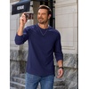 image:imageCOOFANDY Mens Long Sleeve Crew Neck T Shirts Cotton Pullover SweatshirtNavy