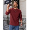 image:imageCOOFANDY Mens Long Sleeve Crew Neck T Shirts Cotton Pullover SweatshirtWine Red