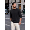 image:imageCOOFANDY Mens Long Sleeve Fleece Crewneck T ShirtBlack