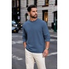 image:imageCOOFANDY Mens Long Sleeve Fleece Crewneck T ShirtCaptain Blue
