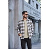 image:imageCOOFANDY Mens Long Sleeve Fleece Crewneck T ShirtSand