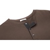 image:imageCOOFANDY Mens Long Sleeve Henley Shirts Cotton TShirts Casual Pullover Shirt Soft Stretch Basic Tees Fall TopsCaramel Brown