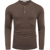 image:imageCOOFANDY Mens Long Sleeve Henley Shirts Cotton TShirts Casual Pullover Shirt Soft Stretch Basic Tees Fall TopsCaramel Brown