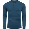 image:imageCOOFANDY Mens Long Sleeve Henley Shirts Cotton TShirts Casual Pullover Shirt Soft Stretch Basic Tees Fall TopsDark Blue