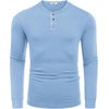 image:imageCOOFANDY Mens Long Sleeve Henley Shirts Cotton TShirts Casual Pullover Shirt Soft Stretch Basic Tees Fall TopsSapphire