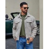 image:imageCOOFANDY Mens Long Sleeve Polo Shirt Casual Polo Tshirt Collared Golf ShirtArmy Green