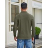 image:imageCOOFANDY Mens Long Sleeve Polo Shirt Casual Polo Tshirt Collared Golf ShirtArmy Green