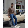 image:imageCOOFANDY Mens Long Sleeve Polo Shirt Casual Polo Tshirt Collared Golf ShirtBrown