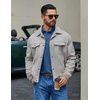 image:imageCOOFANDY Mens Long Sleeve Polo Shirt Casual Polo Tshirt Collared Golf ShirtDenim Blue