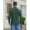 image:imageCOOFANDY Mens Long Sleeve Polo Shirt Casual Polo Tshirt Collared Golf ShirtGreen
