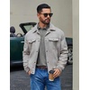 image:imageCOOFANDY Mens Long Sleeve Polo Shirt Casual Polo Tshirt Collared Golf ShirtLight Grey