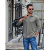 image:imageCOOFANDY Mens Long Sleeve Polo Shirt Casual Polo Tshirt Collared Golf ShirtLight Grey