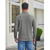 image:imageCOOFANDY Mens Long Sleeve Polo Shirt Casual Polo Tshirt Collared Golf ShirtLight Grey