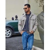 image:imageCOOFANDY Mens Long Sleeve Polo Shirt Casual Polo Tshirt Collared Golf ShirtNavy Blue