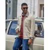 image:imageCOOFANDY Mens Long Sleeve Polo Shirt Casual Polo Tshirt Collared Golf ShirtWine Red