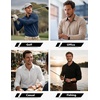 image:imageCOOFANDY Mens Long Sleeve Polo Shirt Collared Performance Golf ShirtsWhite