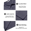 image:imageCOOFANDY Mens Long Sleeve Polo Shirts Casual Basic Lightweight Button TeeDark Blue