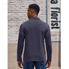 image:imageCOOFANDY Mens Long Sleeve Polo Shirts Casual Basic Lightweight Button TeeDark Blue
